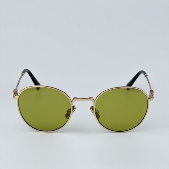 Miu Miu MU55ZS 5AK07O BRAND NEW Sunglasses Gold Olive Green Round Unisex main image 8
